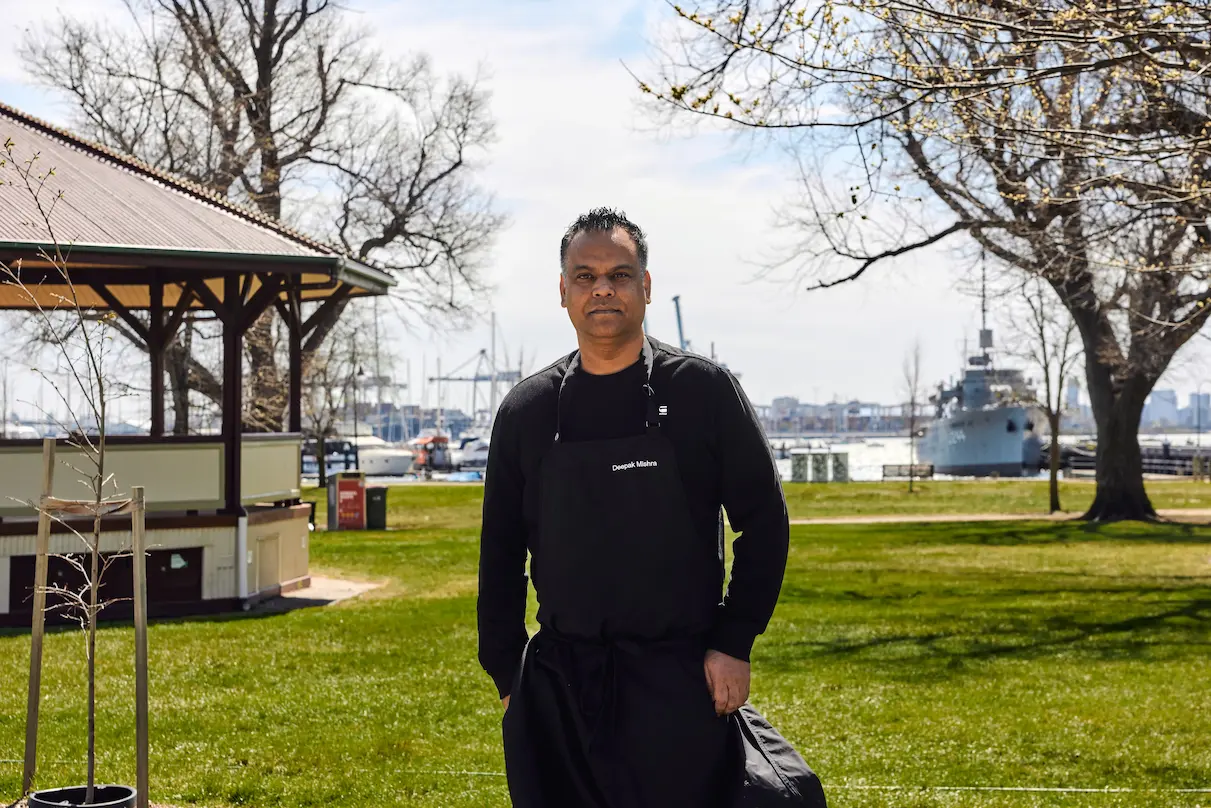 Chef Deepak Mishra at Williamstown waterfront